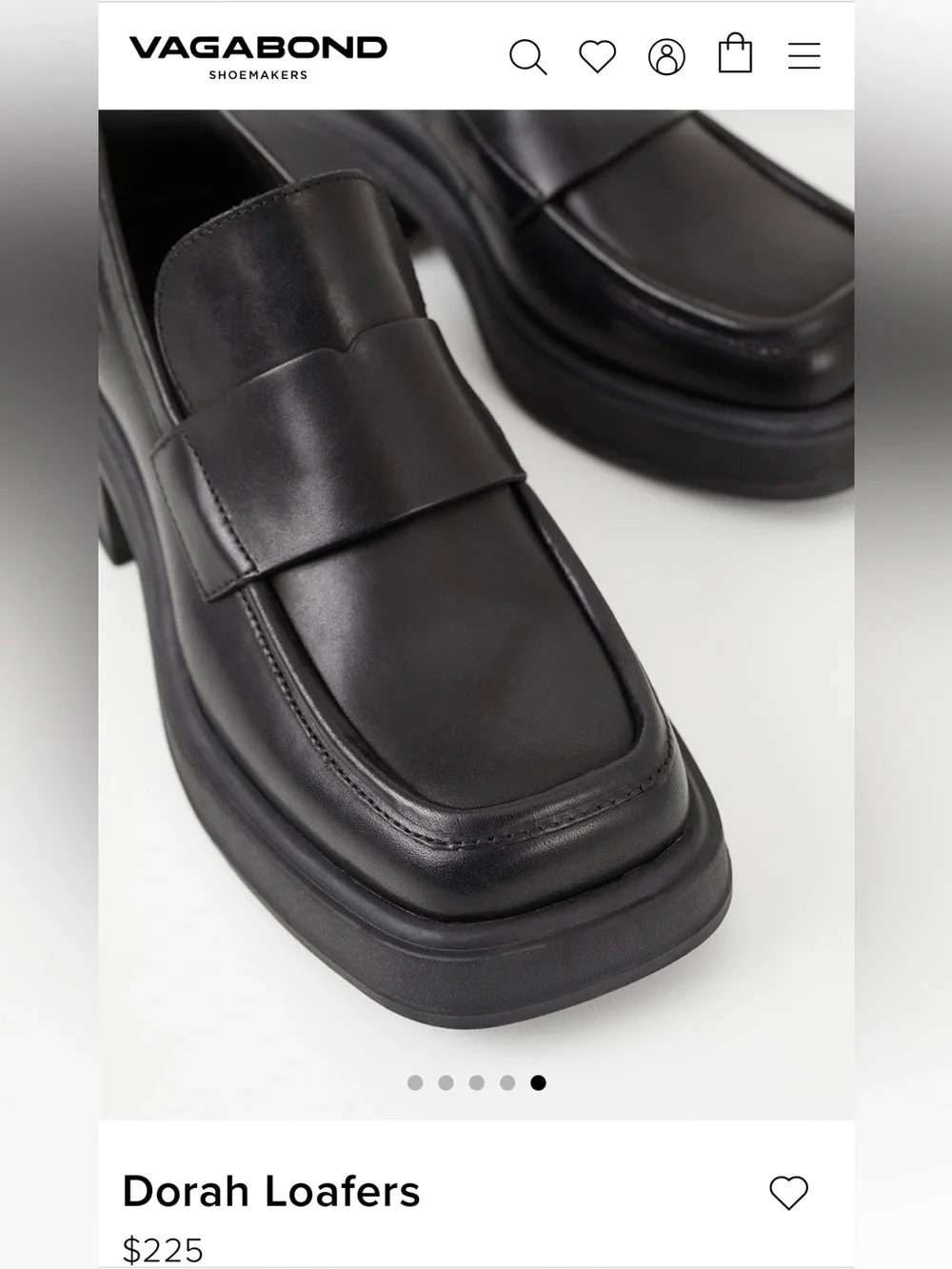 Vagabond Dorah Heeled Loafers – Black Leather Size EU38/US 7.5 - Picture 5 of 6